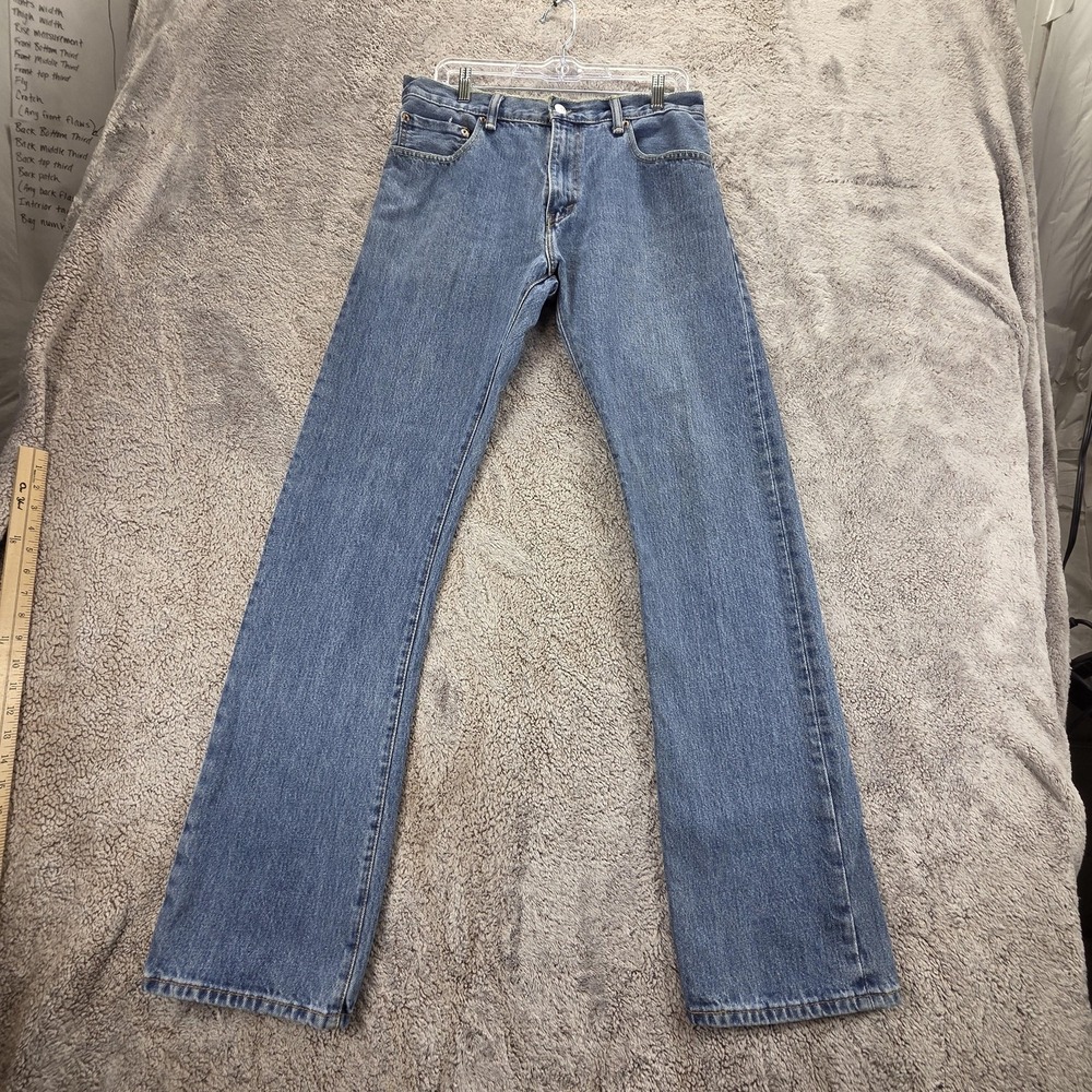 Levis 517 Jeans Mens 32x34 Blue Medium Wash Slim Bootcut Zip Fly Denim